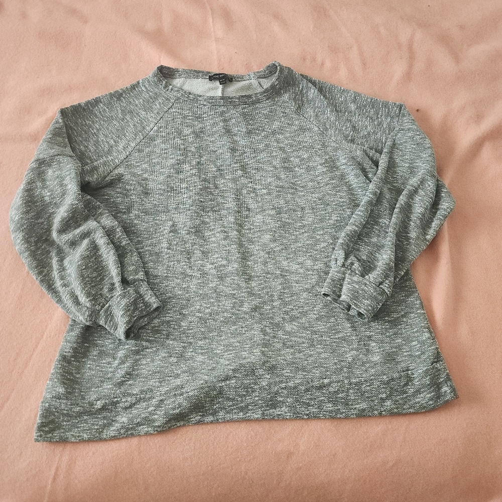 Crew Neck Long Sleeve Textured Top
